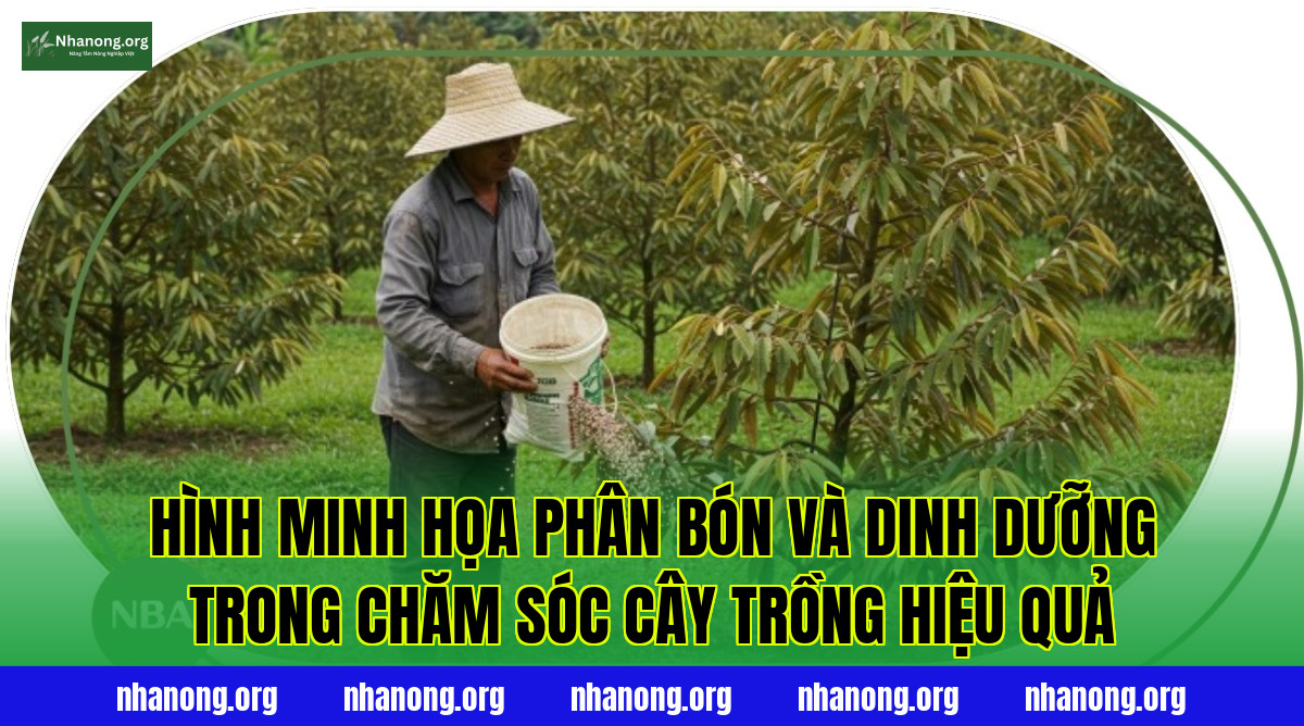 Hình minh họa phân bón và dinh dưỡng trong chăm sóc cây trồng hiệu quả