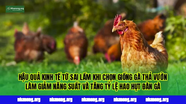 Hậu quả kinh tế từ sai lầm khi chọn giống gà thả vườn làm giảm năng suất và tăng tỷ lệ hao hụt đàn gà